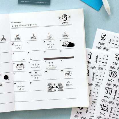 韓國 Diary Date Stickers 日期貼紙