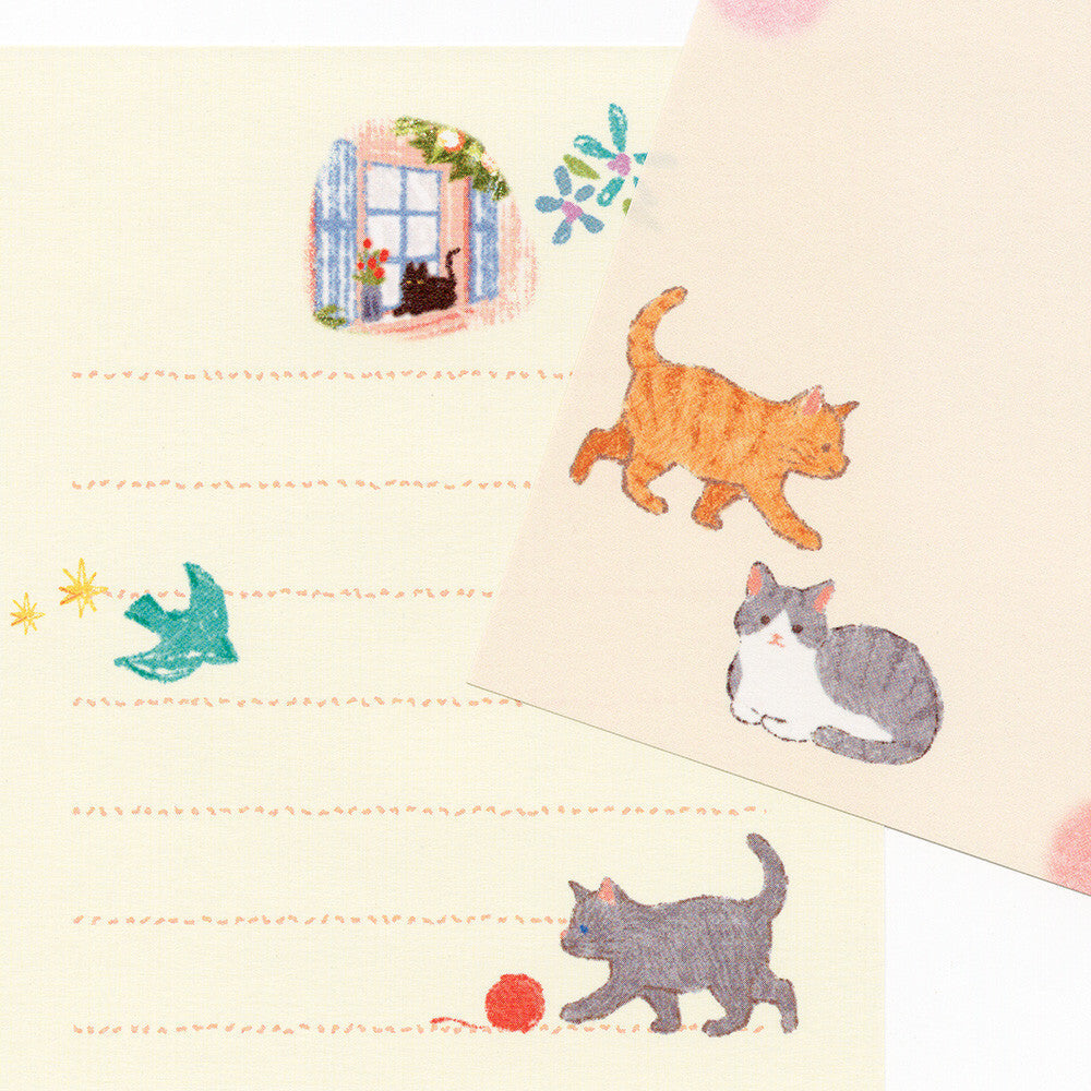 日本 NB Lovely Pets My Mood 四圖案 80頁便條簿 - 貓貓