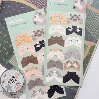 韓國Nya Nya 我最愛的貓咪系列特輯 - 成雙成對貓咪index sticker