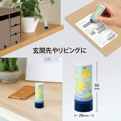 日本 Plus 輕便個人情報保密印 Summer 限定版 - 蜜桃🍑菠蘿🍍車厘子🍒