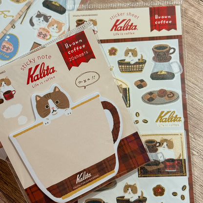 日本Kalita 貓咪咖啡館系列便條貼 - 一共4 款