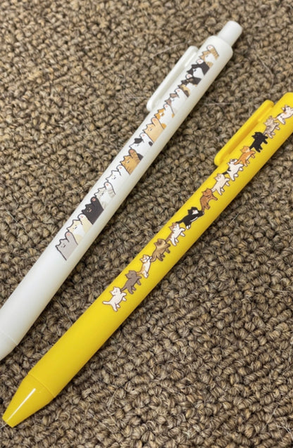 韓國Nya Nya 我最愛貓咪系列特輯 - 貓咪的小隊 0.5 黑色Gel Pen