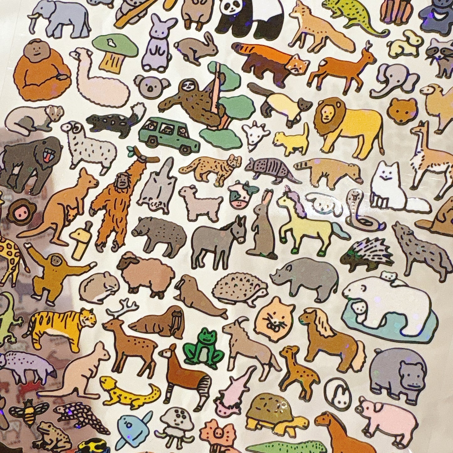 世間萬物圖鑑貼紙合集 - 動物嘉年華