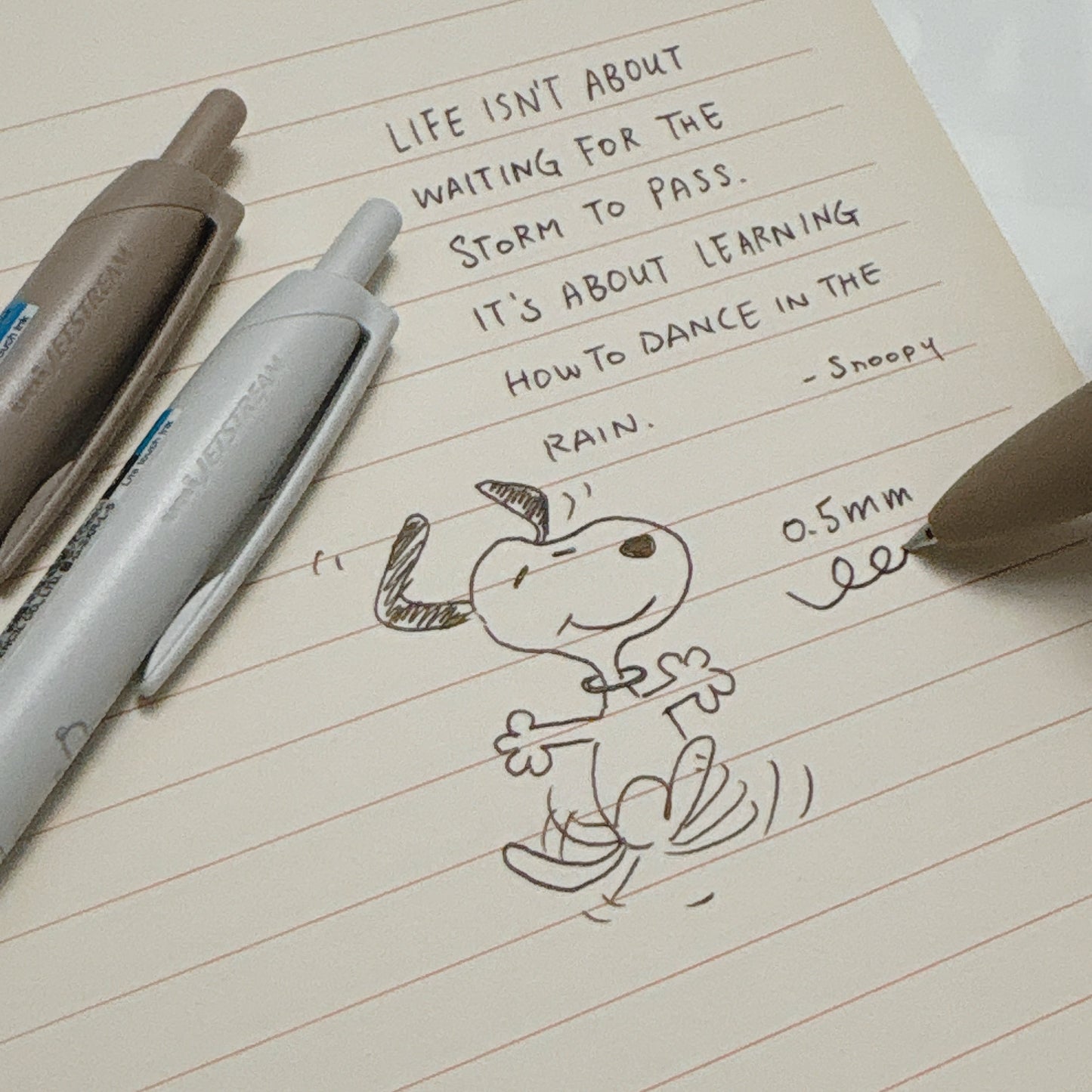 The Peanuts 史努比 三菱 Uni Jetstream 0.5mm  油性黑色原子筆