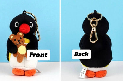 新品訂購88折‼️ 韓國企鵝家族Pingu Collection 毛公仔匙扣- 抱抱小熊 (預購貨品）