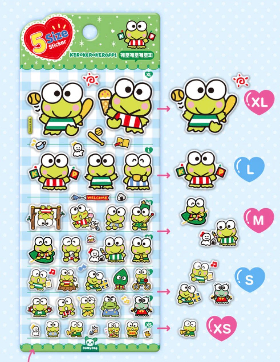 Sanrio Characters Five Size 貼紙 - Kerokerope [預購貨品］