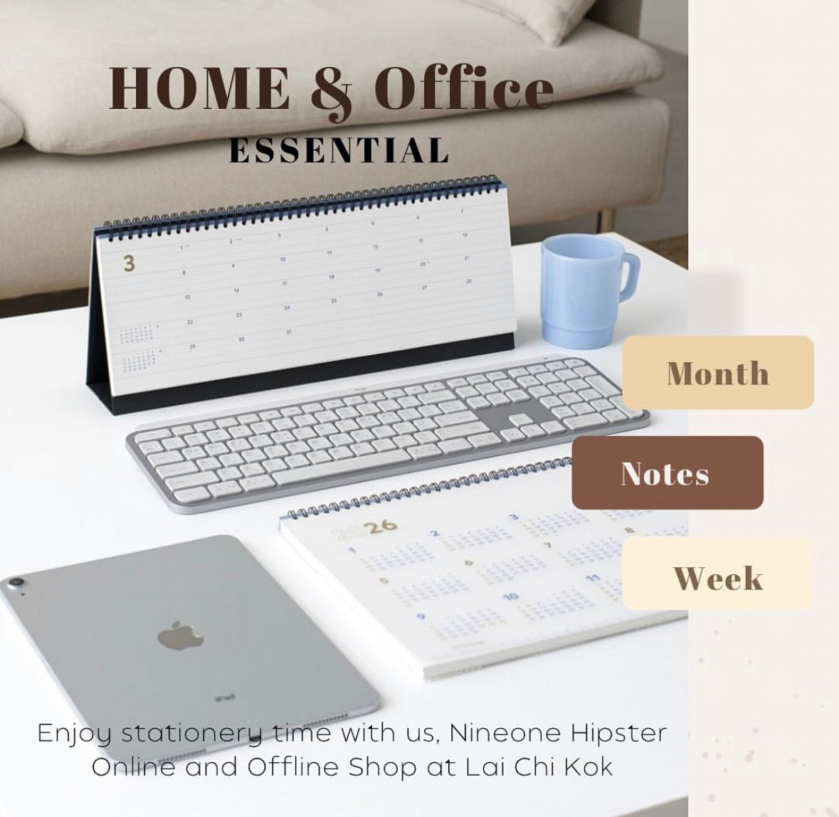 辦公室必備‼️韓國Full Design 2027 Standing Month To Week 桌上月曆 [預購貨品］