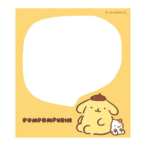 日本古川紙工 x Sanrio 零食系列便條簿80張: 布甸狗愛吃薯片 [預購貨品，下單後14天出貨]