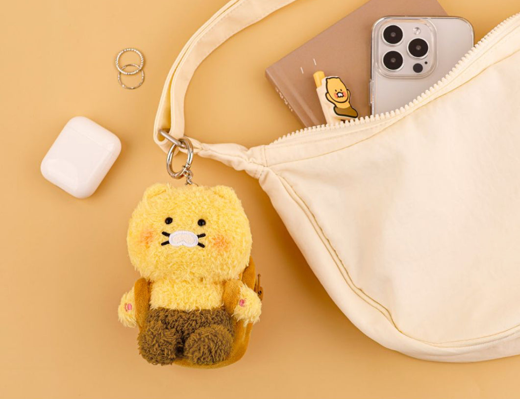 韓國春植毛絨絨鎖匙扣收納小包 [預購貨品，下單後14天出貨]