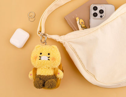 韓國春植毛絨絨鎖匙扣收納小包 [預購貨品，下單後14天出貨]