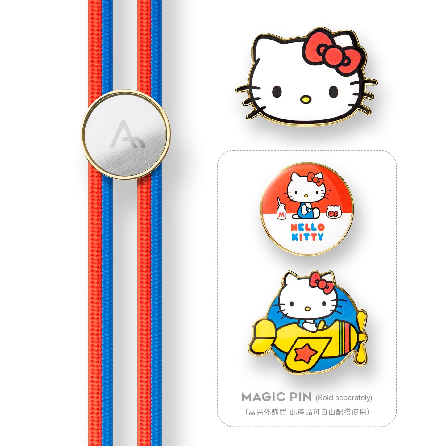 人氣Sanrio Characters 聯乘 手機配件本地品牌 Aerila | MAGIC PHONE LANYARD 魔法手機掛繩 - Hello Kitty 👏🏻包寄到順豐站/自提點