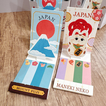 日和心情 Maneki Pop up 便條貼 - 富士山 / 招財貓