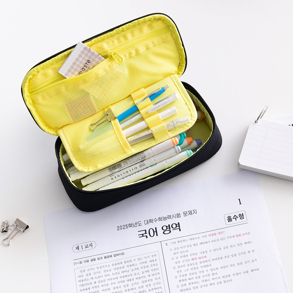 韓國My Little Puppy 大容量夾層 Pens Pocket Case - 兩色選擇  * [預購貨品，下單後14天出貨]
