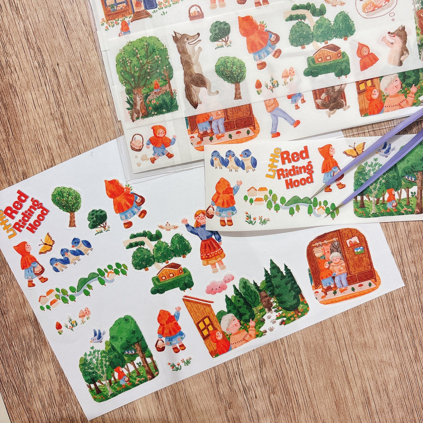 童話故事小紅帽與豺狼和紙貼紙 : 下集(50 枚)