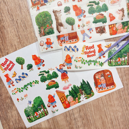童話故事小紅帽與豺狼和紙貼紙 : 下集(50 枚)