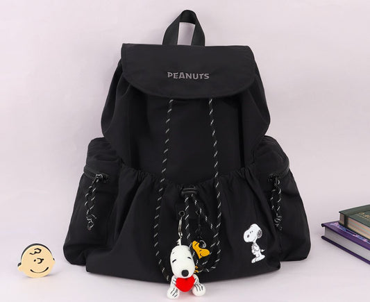 My Snoopy World 刺繡史努比黑色背囊 * [預購貨品，下單後14天出貨]