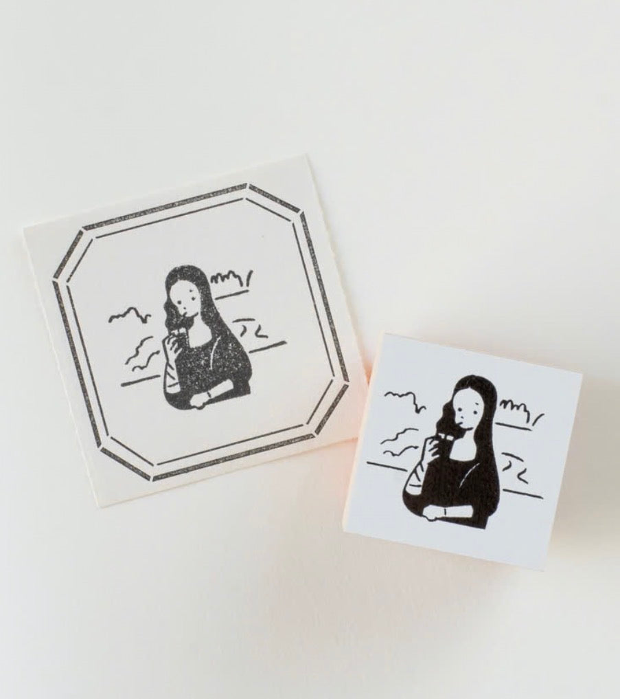 文具 x 咖啡系列：￼蒙羅麗莎的咖啡時光印章 [預購貨品］