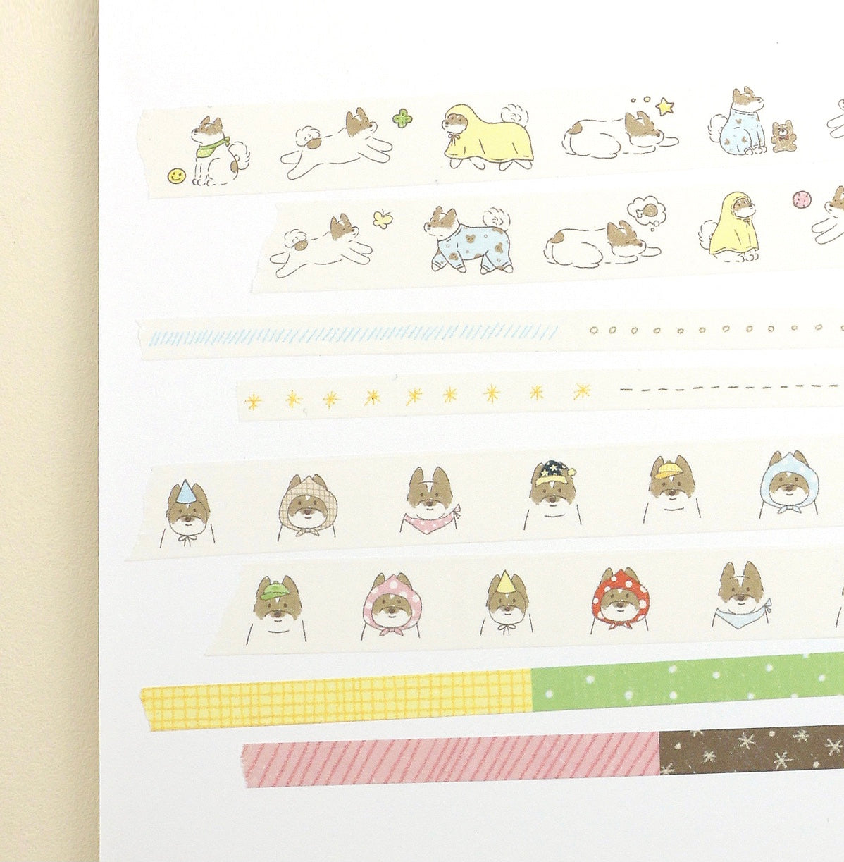 韓國 Wannais 和紙紙膠帶套裝 - 狗狗Buddy  [預購貨品，下單後14天出貨]