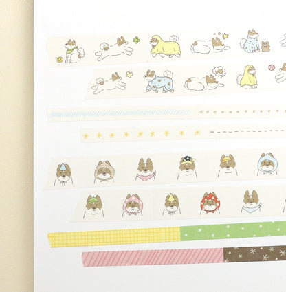 韓國 Wannais 和紙紙膠帶套裝 - 狗狗Buddy  [預購貨品，下單後14天出貨]