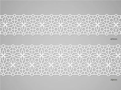 [7 月25 日截單］日本Lace Tape 系列White Lace紙膠帶 - Bubble Lace
