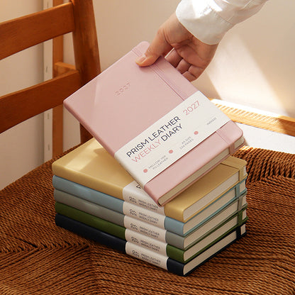 韓國 2027 The Prism 高級皮革封面 A5 Schedule - 月周計劃  [預購貨品，下單後14天出貨]