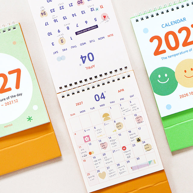 韓國 2027 INDIGO 心情記錄 桌上月曆 [預購貨品，下單後14天出貨]
