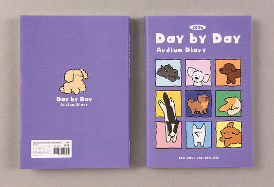 韓國2026 Day by Day Monthly & Daily Schedule 月計劃 + 日計劃 - 小狗集合 [預購貨品，下單後14天出貨]