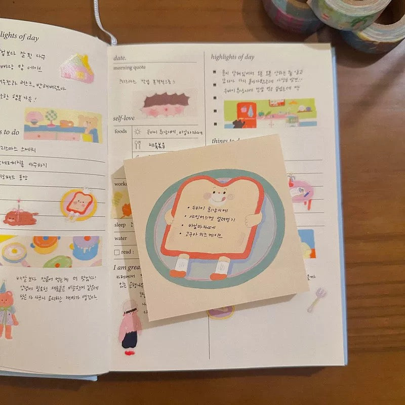 韓國 TomatoYOU 便條磚 - 早餐要吃吐司