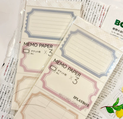 One/Third 可撕式便條簿 - 票券款