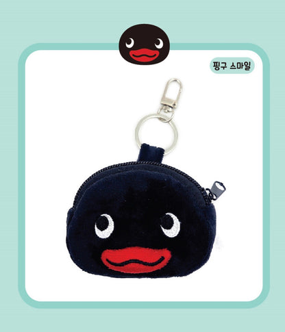 韓國Pingu 和Pinga 的臉蛋造型銀包匙扣[預購貨品，下單後14天出貨]