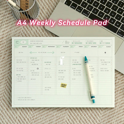 韓國Iconic A4 Weekly Schedule Pad - 50 張