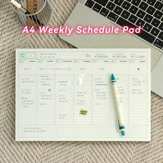 韓國Iconic A4 Weekly Schedule Pad - 50 張 [預購貨品]