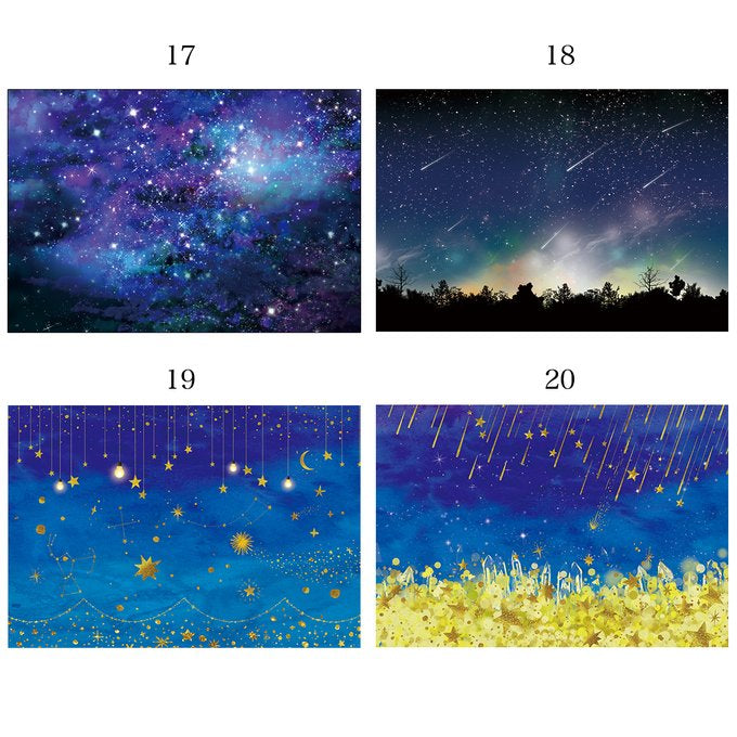 日本Clover R. 星空與夜空之幻想明信片套裝 - 一套21 張入（預購貨品，約兩星期到貨）