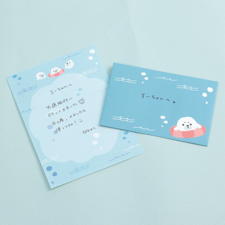 日本 Trio Animal 迷你信紙 Letter Set - 海豹寶寶