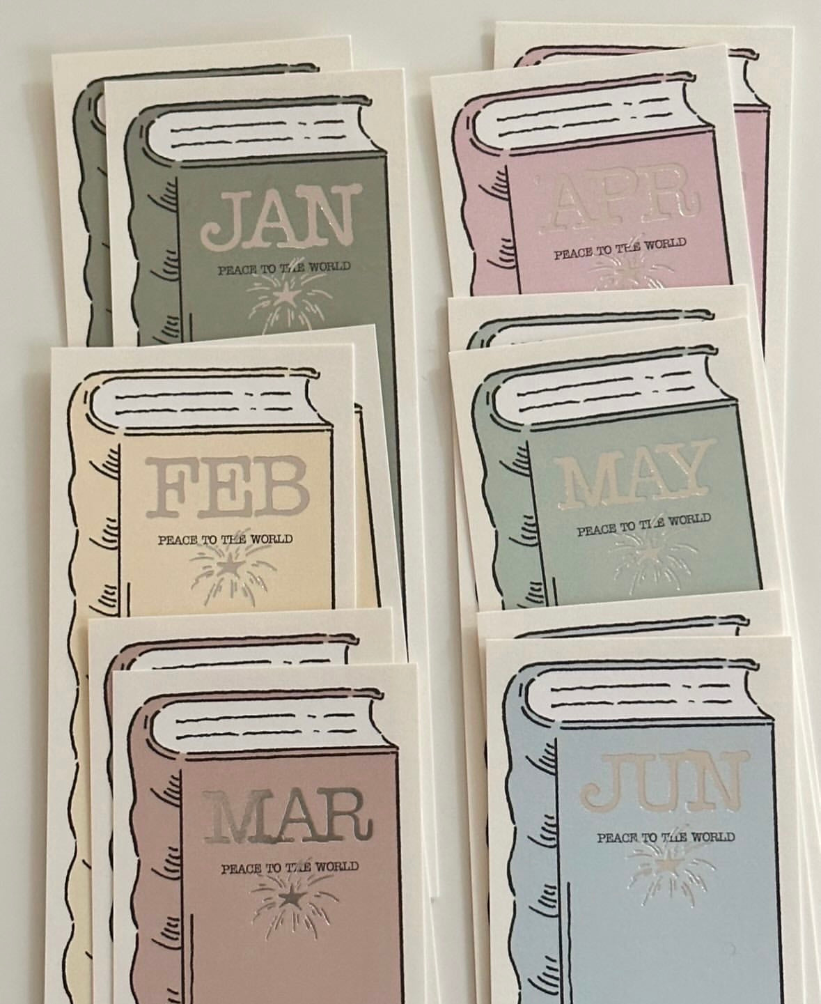 韓國Mewmewbeam 熨金銀 誕生月份專屬書簽 - 12 款選擇* [預購貨品，下單後14天出貨]