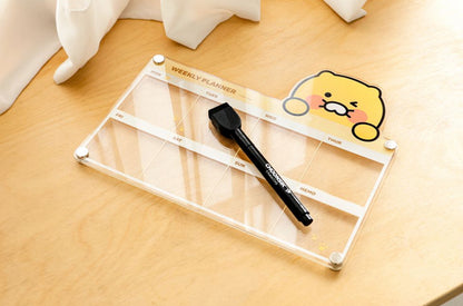 韓國春植磁石每週日程規劃板 (附有筆）