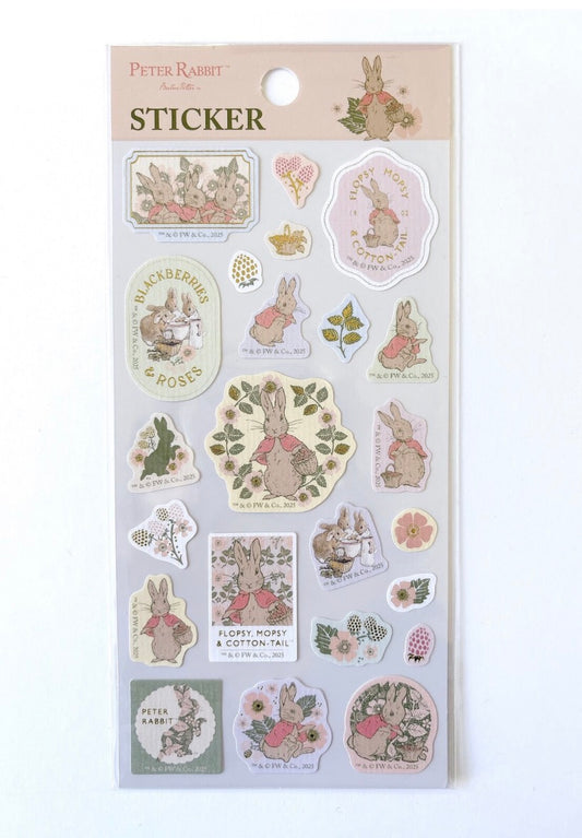 日本Peter Rabbit 彼得兔系列和紙貼紙 - 花園遊記