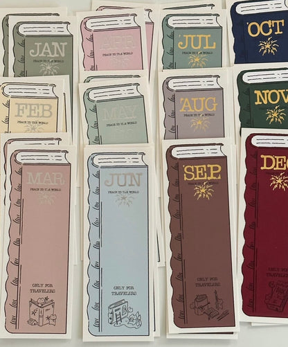 韓國Mewmewbeam 熨金銀 誕生月份專屬書簽 - 12 款選擇* [預購貨品，下單後14天出貨]