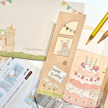 日本Happy Animals 生日卡 - 來慶祝生日的Party （兩款選擇）