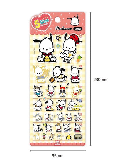 Sanrio Characters Five Size 貼紙 - 水怪 [預購貨品］