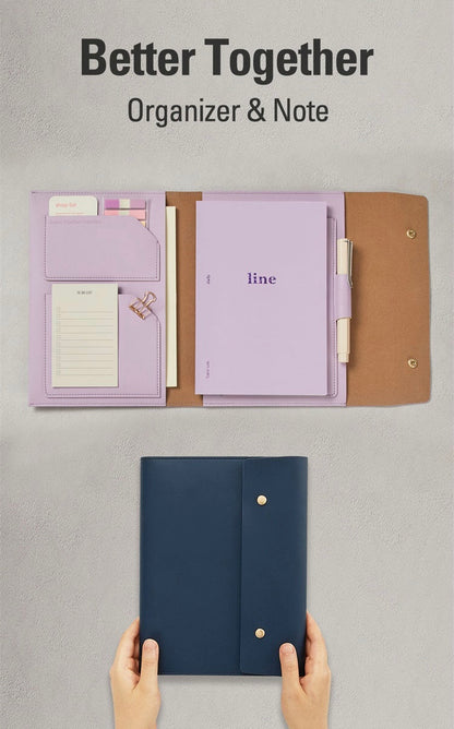韓國Better Together Organizer 多功能皮革收納包連A5 Notepad 套裝 [預購貨品，下單後14天出貨]