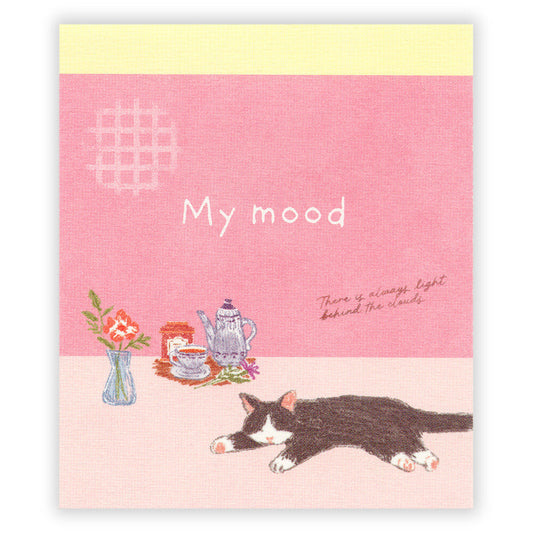 日本 NB Lovely Pets My Mood 四圖案 80頁便條簿 - 貓貓