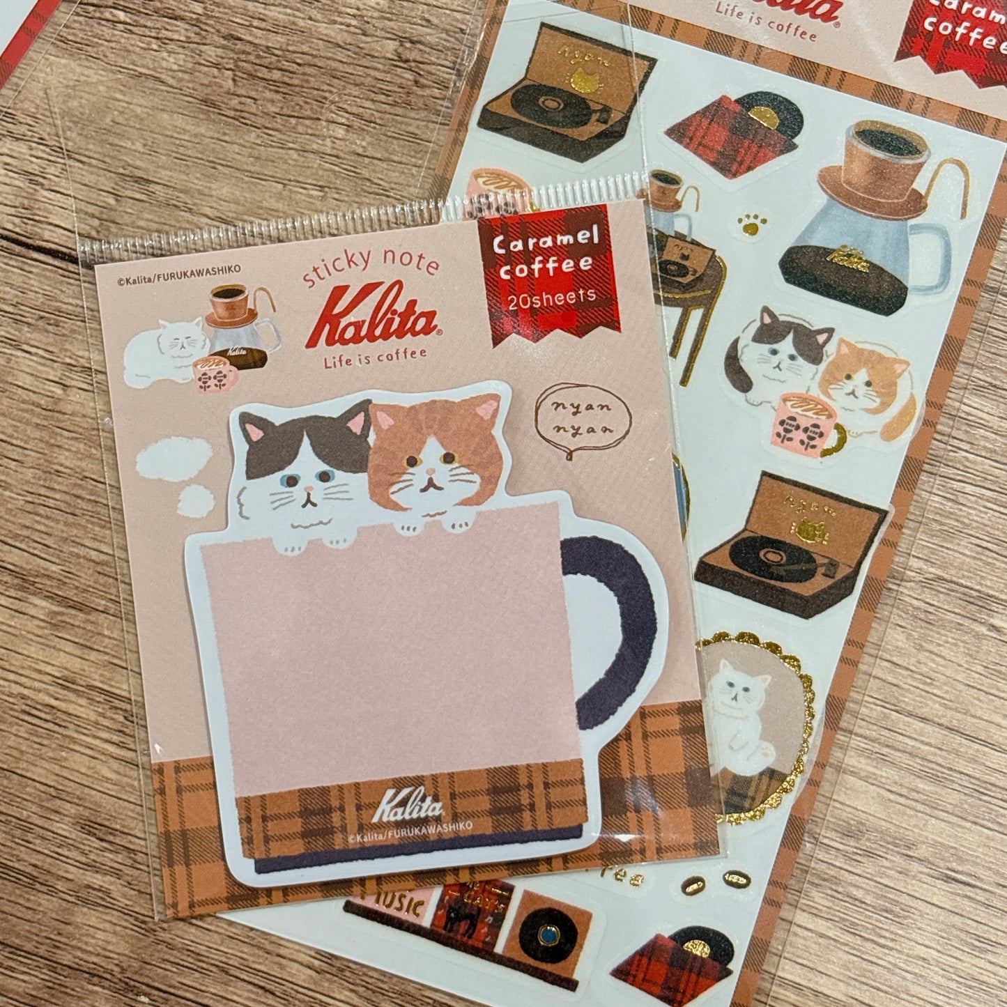日本Kalita 貓咪咖啡館系列便條貼 - 一共4 款