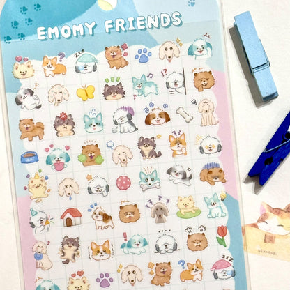 日本Emomy Friends 細細粒動物貼紙