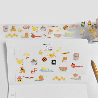 Glen 手繪純色200 枚貼紙 - 橙色系 (預購貨品，下單後14天出貨)