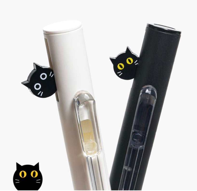 韓國OVAL 黑白貓貓Hi and Seek 系列套裝筆 - 一盒兩枝