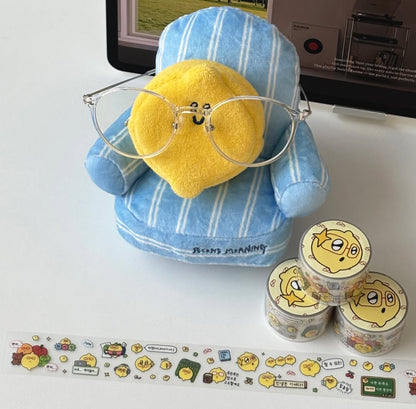 韓國Second Morning 愉快檸檬仔卷裝粒粒貼紙 - 戴眼鏡的檸檬  [預購貨品，下單後14天出貨]