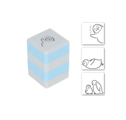 日本層層疊Corner☆Stamp 自帶墨印章第二彈 - 滑滑企鵝🐧