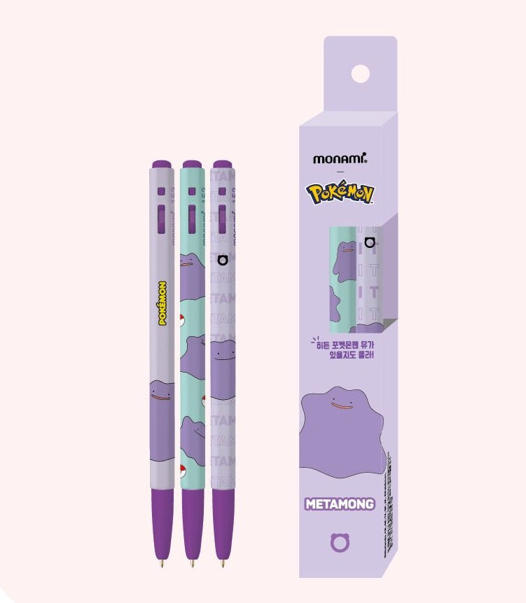 韓國Monami 153 原子筆 - POKEMON 限定聯乘* [預購貨品，下單後14天出貨]
