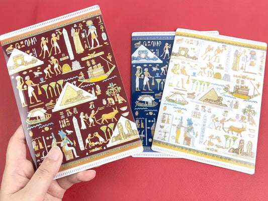 《埃及祭文具》日本Shusein 古埃及A6  3 Pockets 文件夾 - 3色選擇